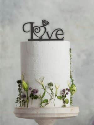 Love Ring Cake Topper